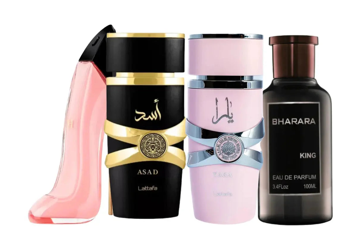 Zestaw 4 perfum | Asad, Yara, King, Good Girl Blush
