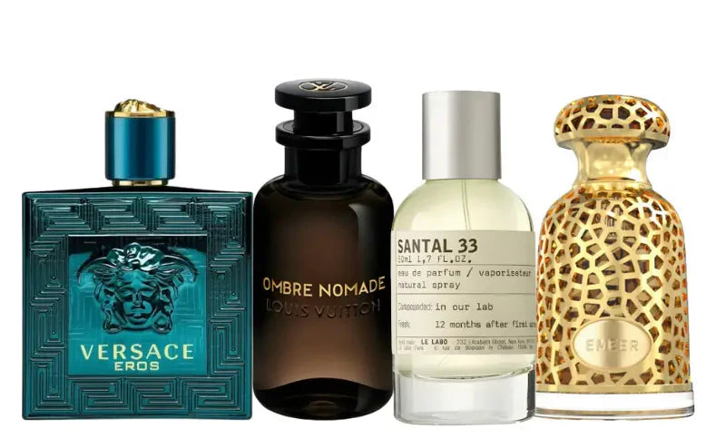 Zestaw 4 perfum | Eros, Ombre Nomade, Santal 33, Emeer